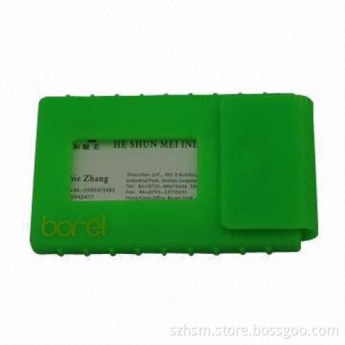 Silicone Magnetic Button Business Card Cases, Soft and Flexible